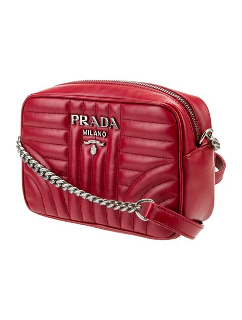 Prada Soft Calf Impunture Diagramme Camera Bag 